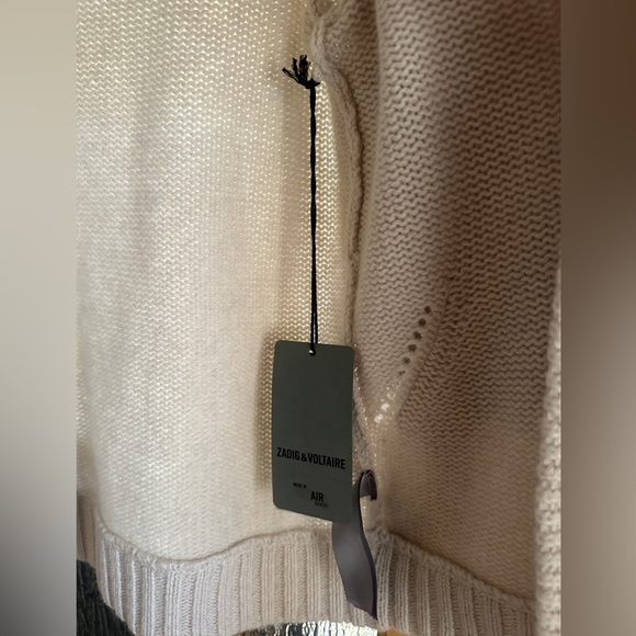 NWT Zadig & Voltaire Betsy Cardigan in Ecru, size small - Picture 10 of 14